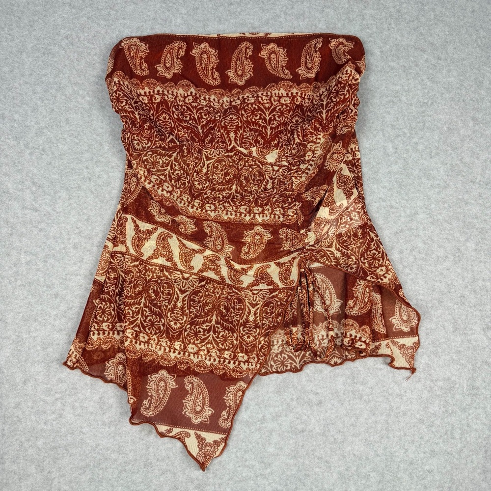 Silence + Noise Brown Paisley Blouse